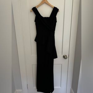 Ruffle Off Shoulder Evening Gown